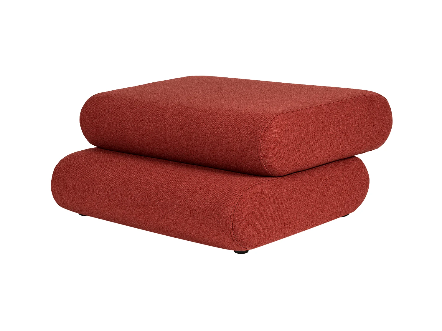 Pouf Taso - pouf rectangulaire moderne, tissu haute qualité