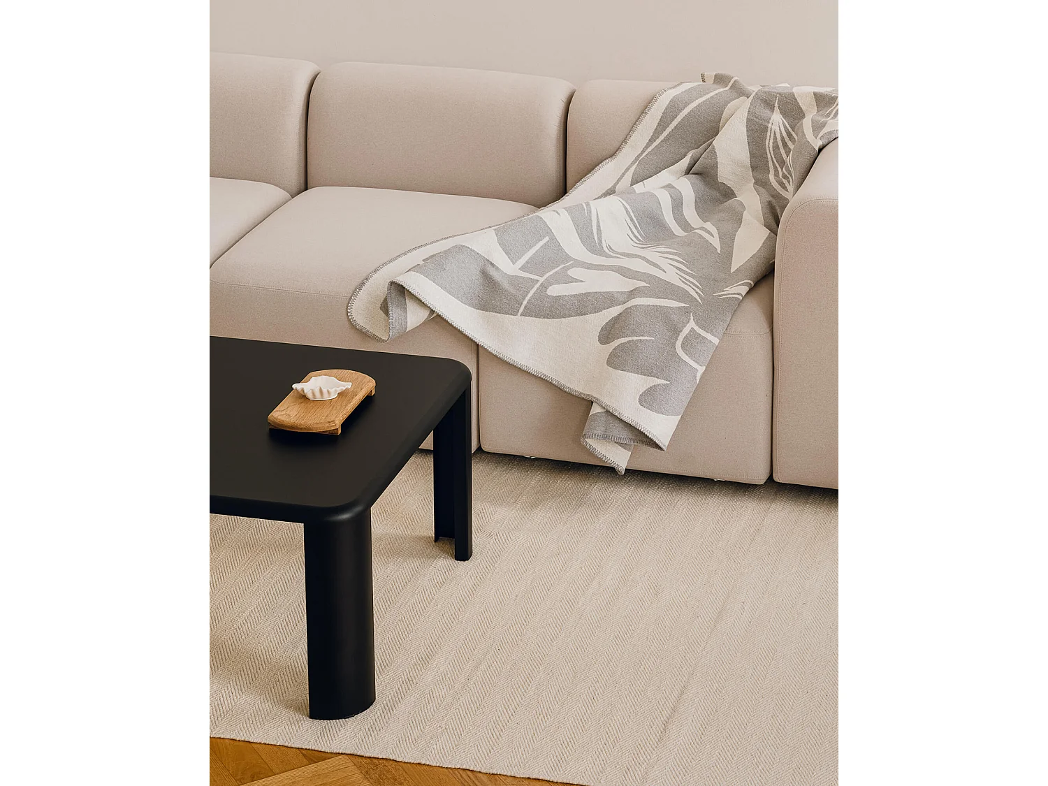 Fli Salontafel 80x80x40 cm - Vulcano Black, Matt, Board en Metaal