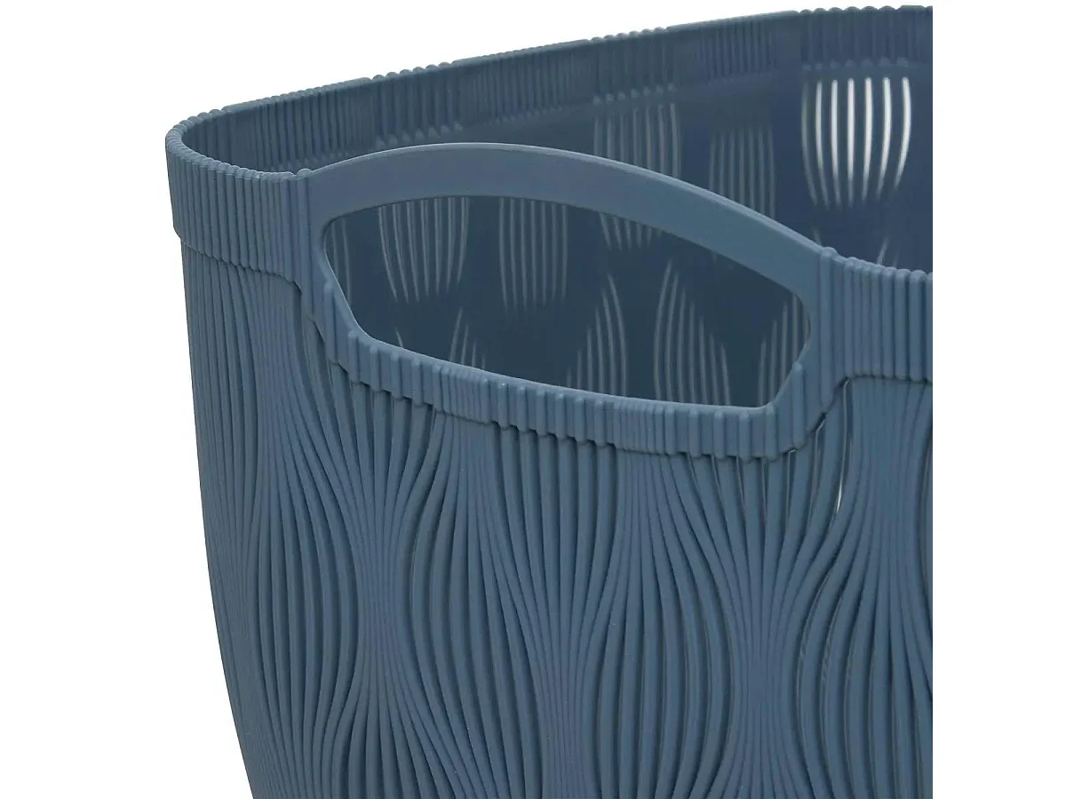 Panier de Rangement Design "Leaf" 15L Bleu Gris
