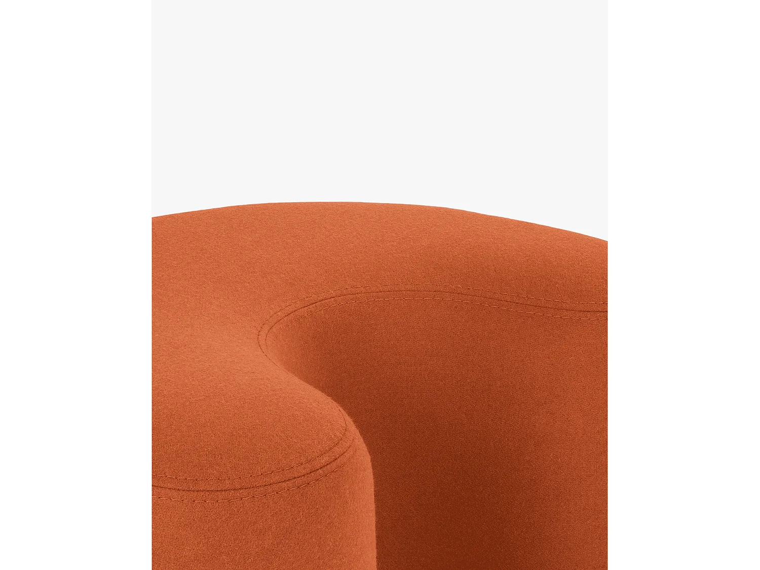 Ü Pouf - pouf contemporain en laine, finition artisanale