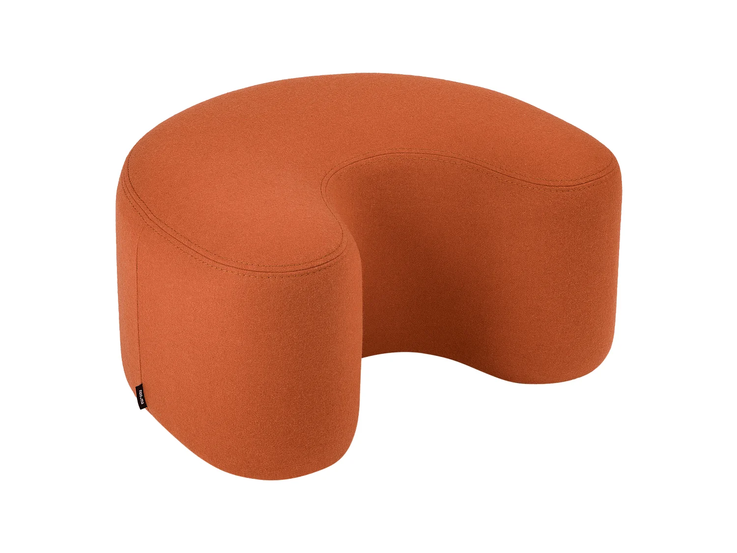 Ü Pouf - pouf contemporain en laine, finition artisanale