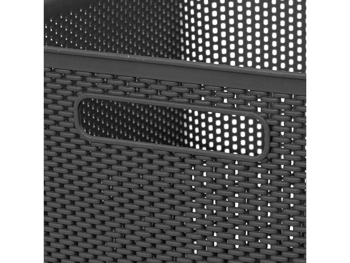 Panier de Rangement "Crochet" 21cm Gris Anthracite