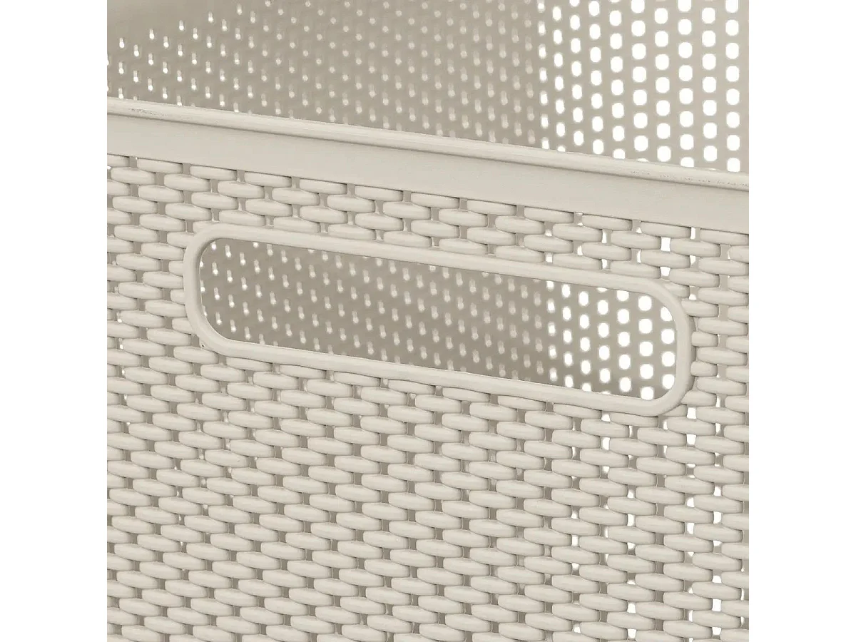 Panier de Rangement "Crochet" 21cm Beige Lin