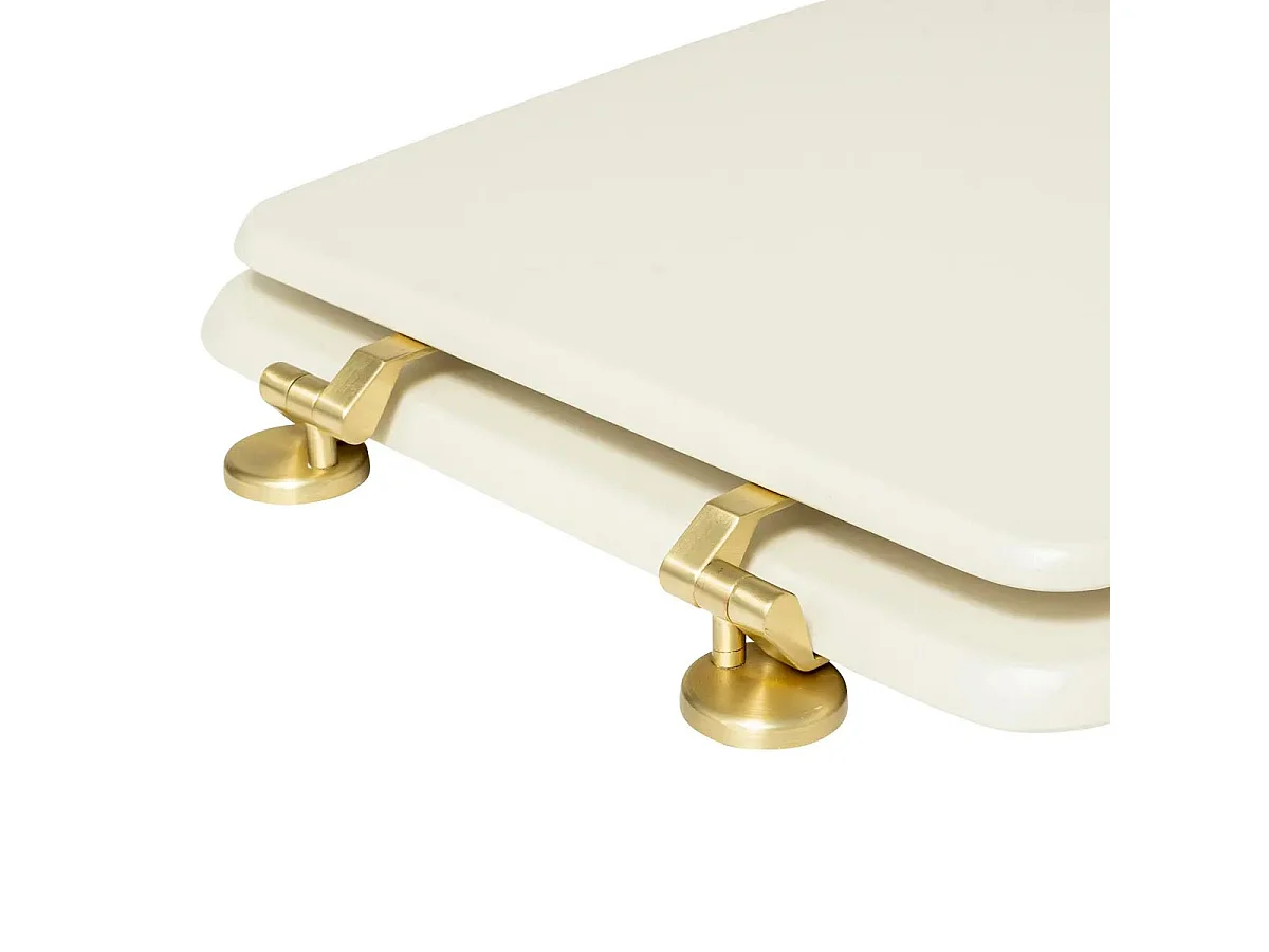 Abattant WC Design "Duo" 49cm Ivoire