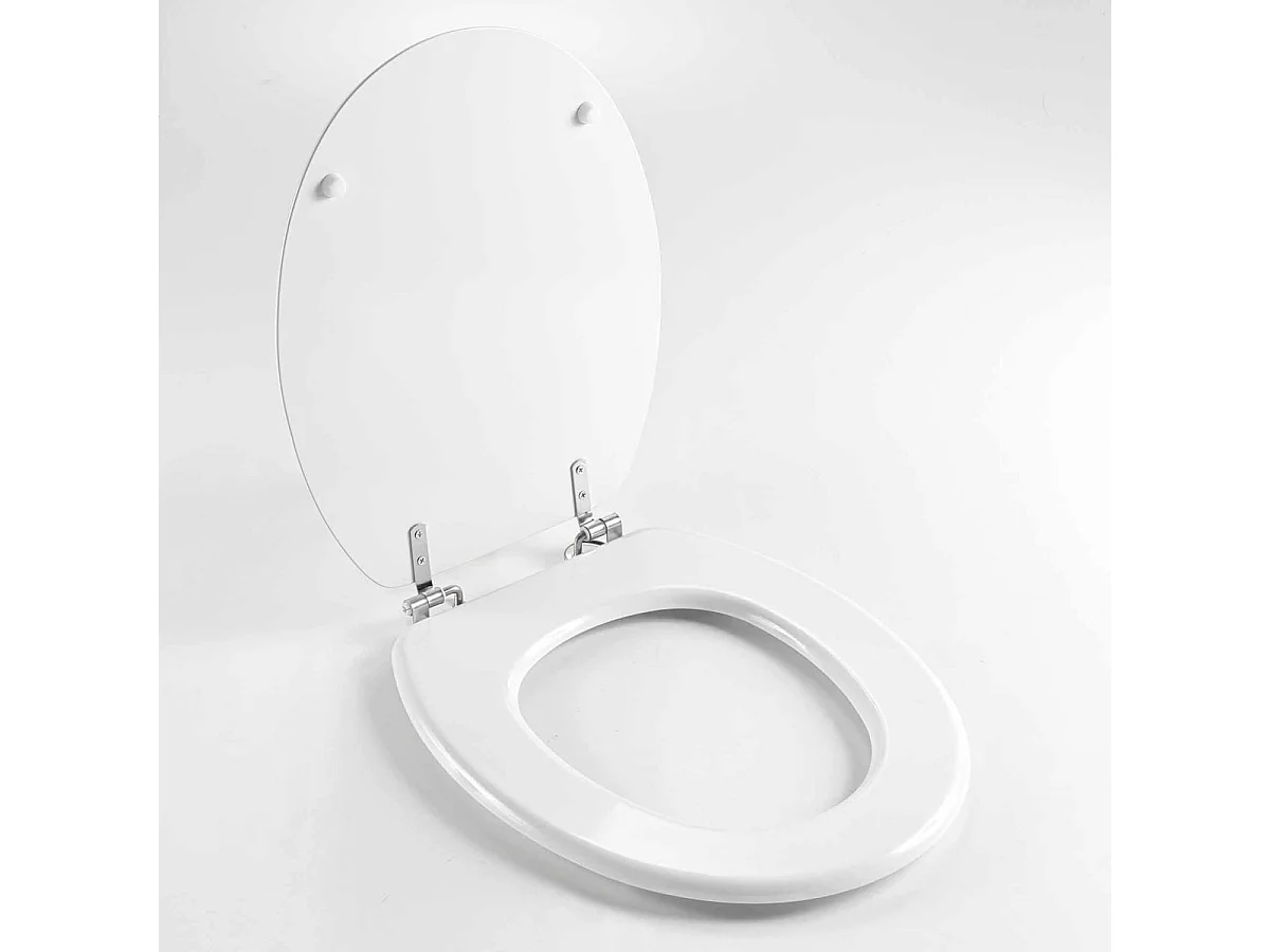 Abattant WC Imprimé "Aquamarbre" 47cm Blanc & Or