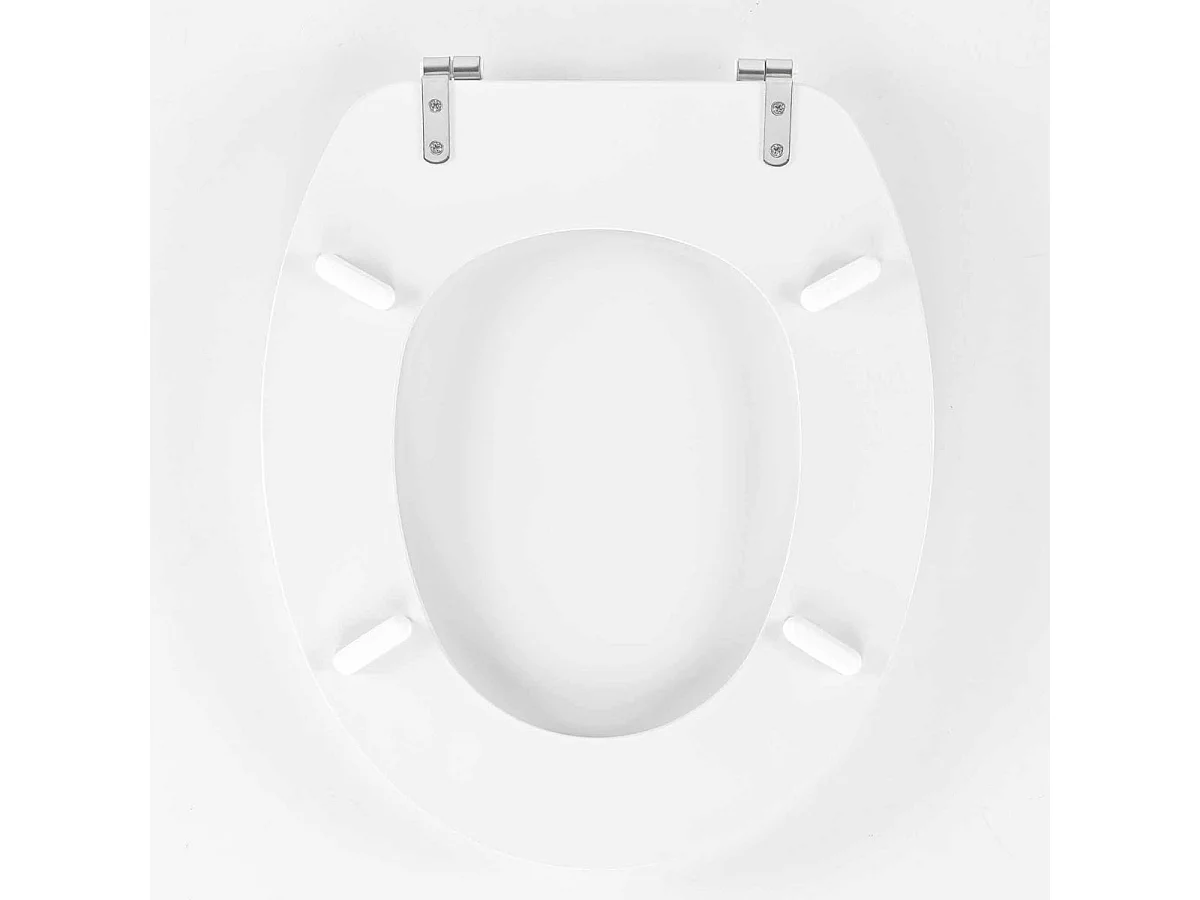 Abattant WC Imprimé "Aquamarbre" 47cm Blanc & Or