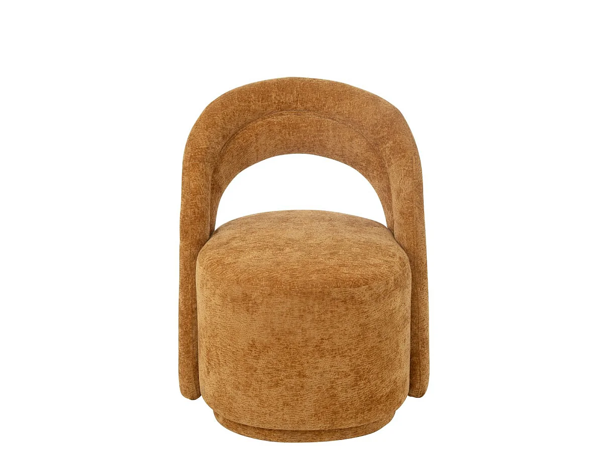 Fauteuil Design Arrondi "Anise" 80cm Ocre