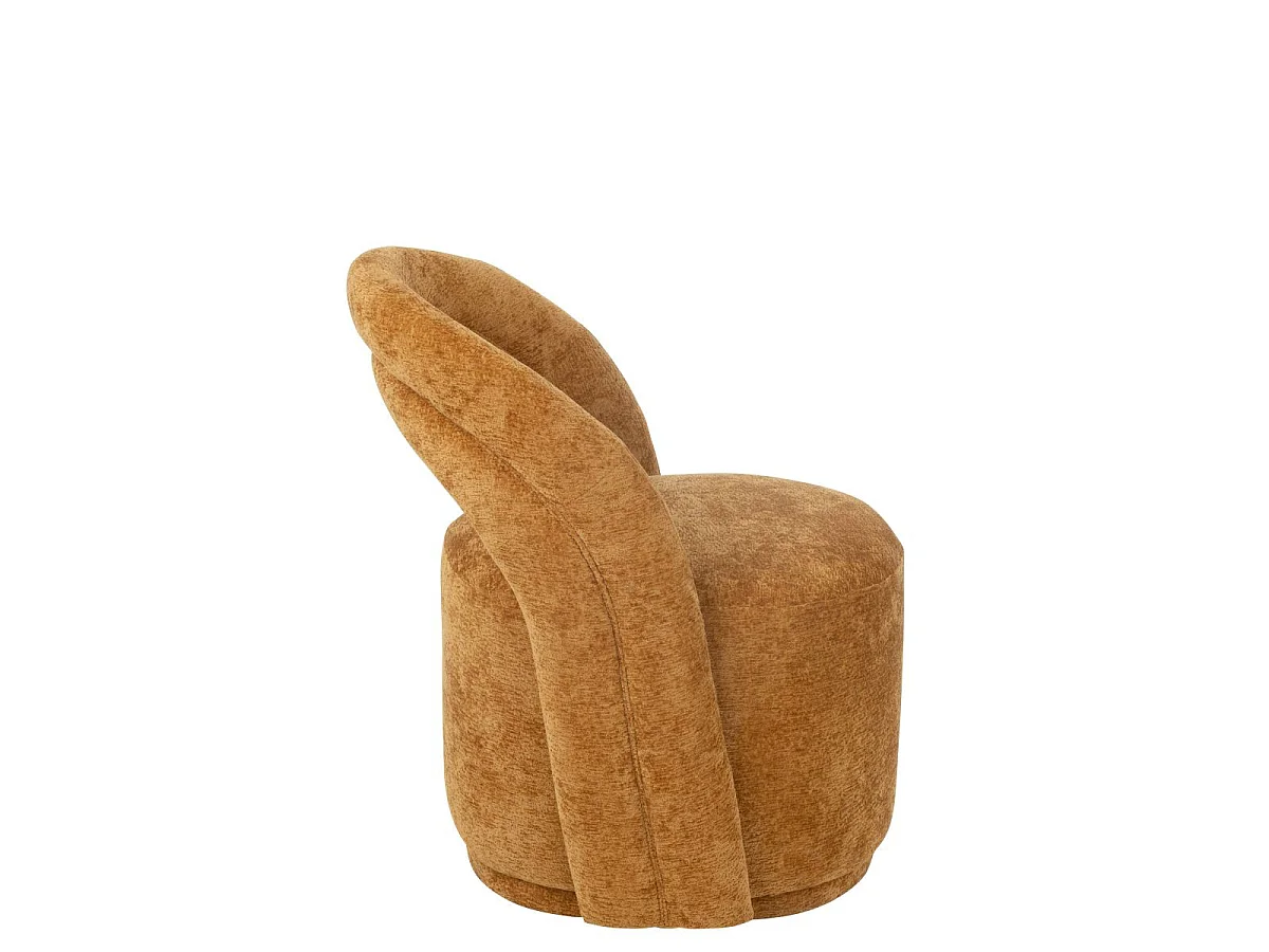 Fauteuil Design Arrondi "Anise" 80cm Ocre