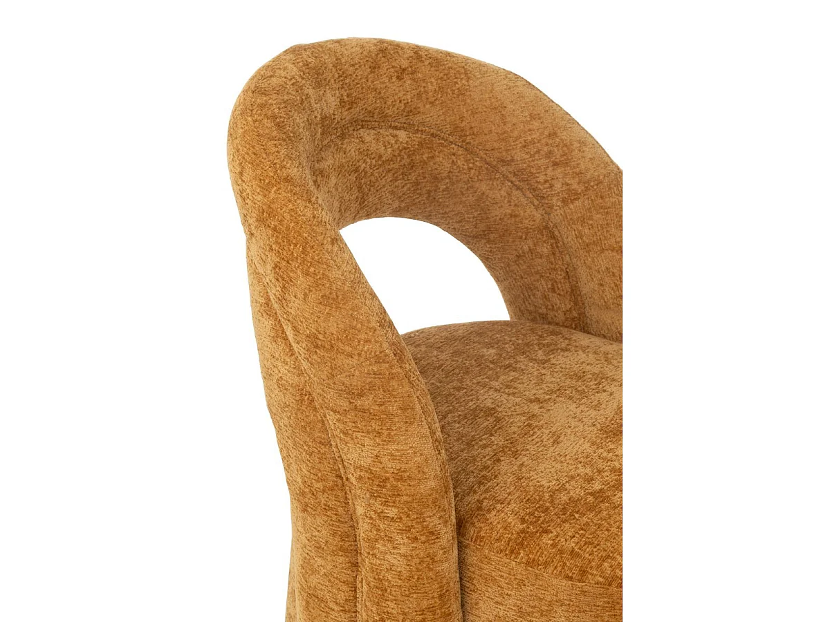 Fauteuil Design Arrondi "Anise" 80cm Ocre