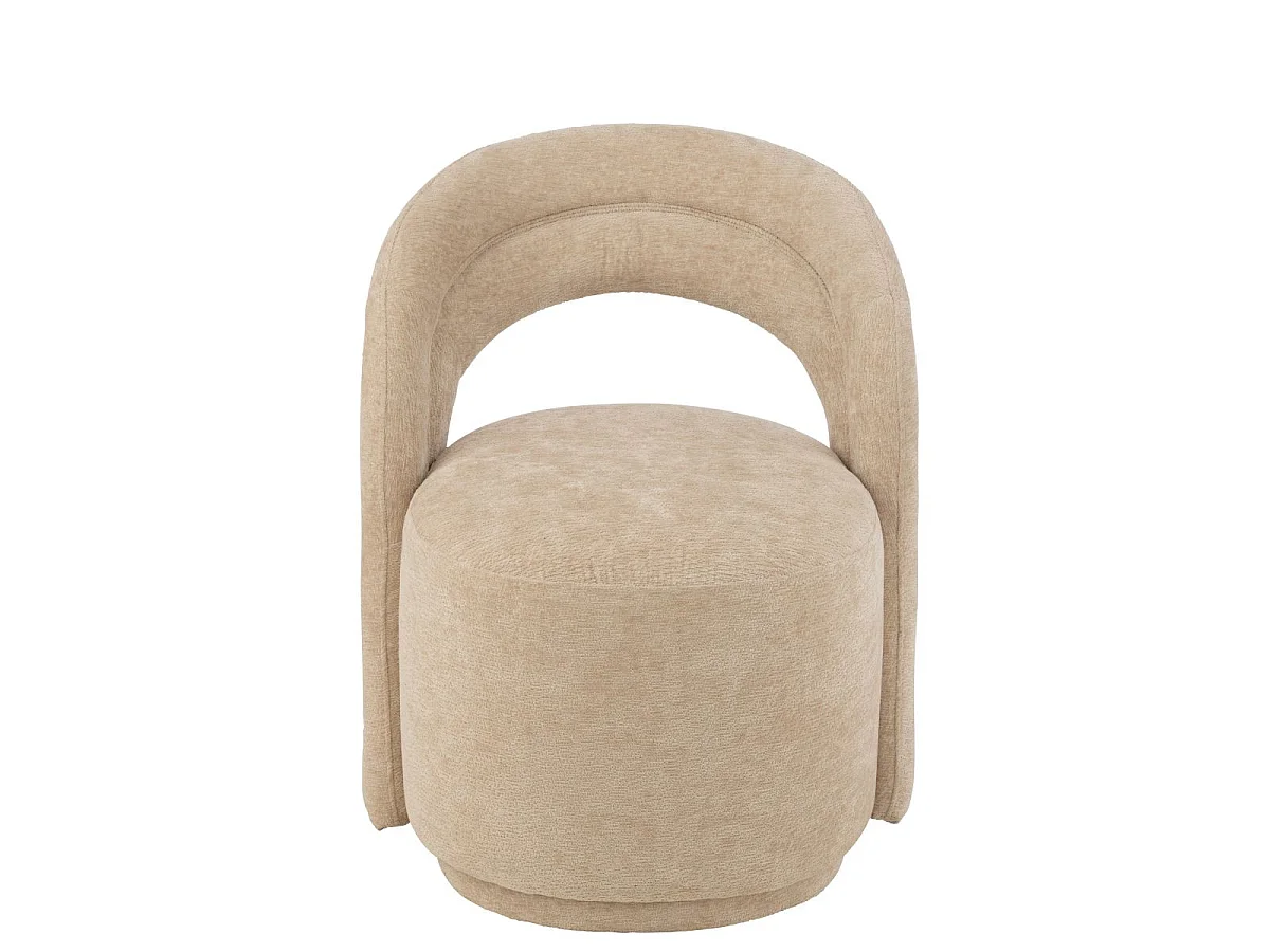 Fauteuil Design Arrondi "Anise" 80cm Beige