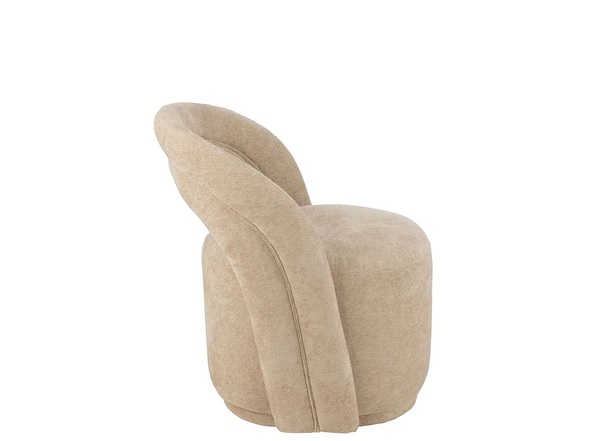 Fauteuil Design Arrondi "Anise" 80cm Beige