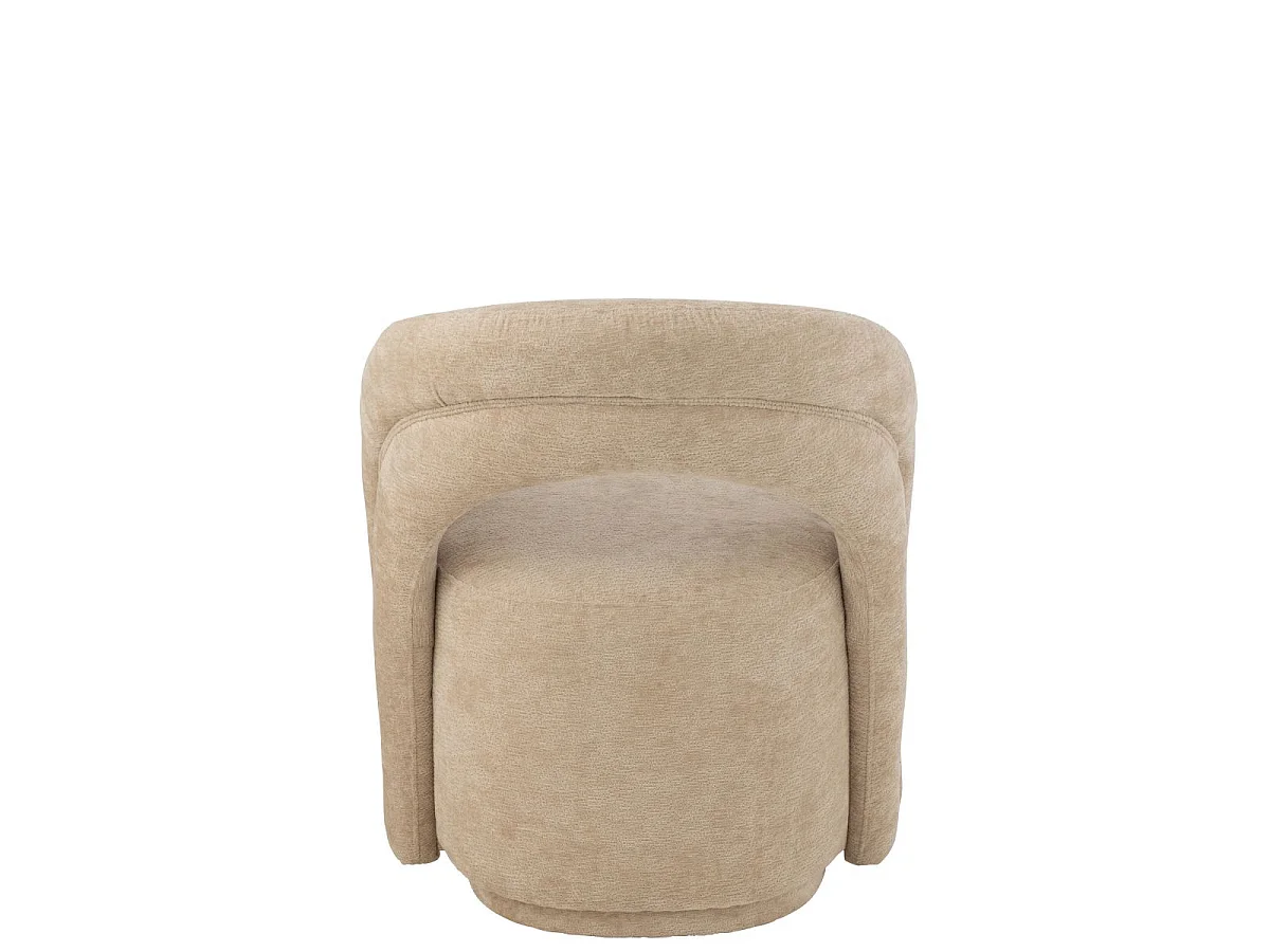 Fauteuil Design Arrondi "Anise" 80cm Beige