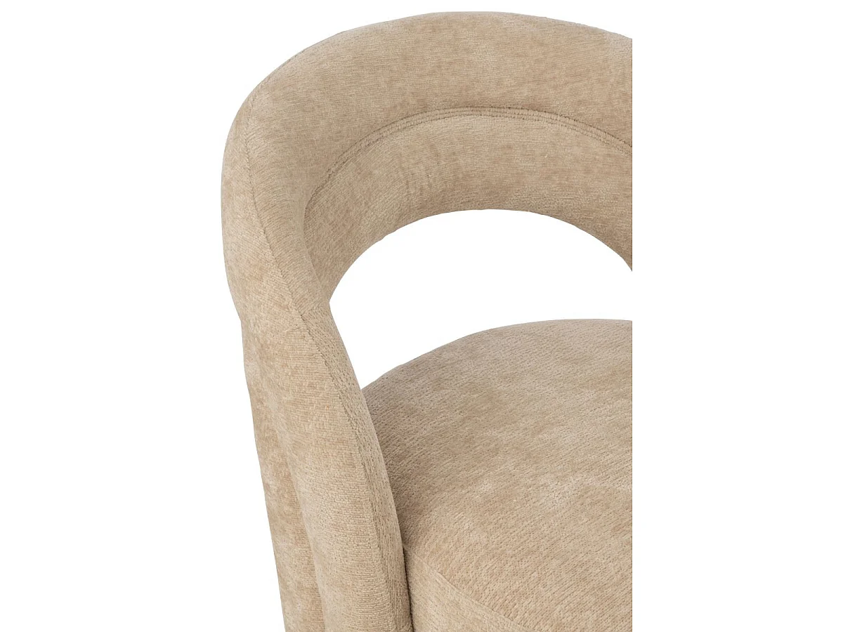 Fauteuil Design Arrondi "Anise" 80cm Beige