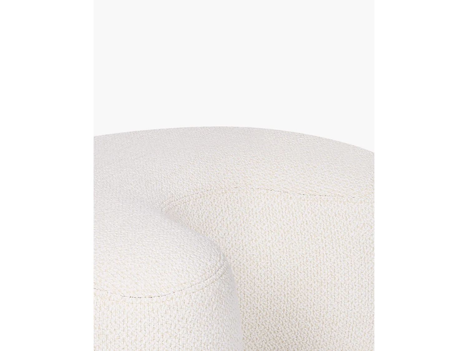 Ü Pouf - pouf contemporain en laine, finition artisanale