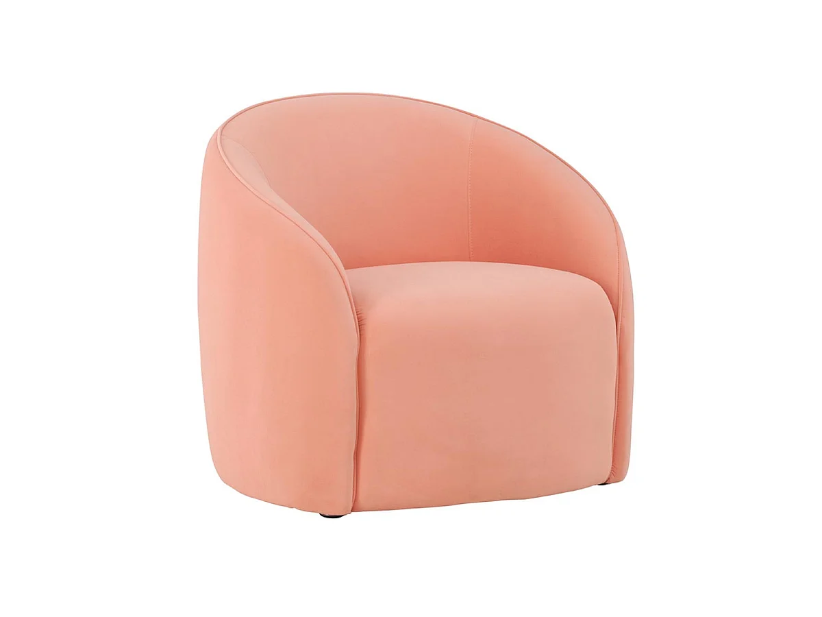 Fauteuil Design en Tissu "Neo" 79cm Pêche