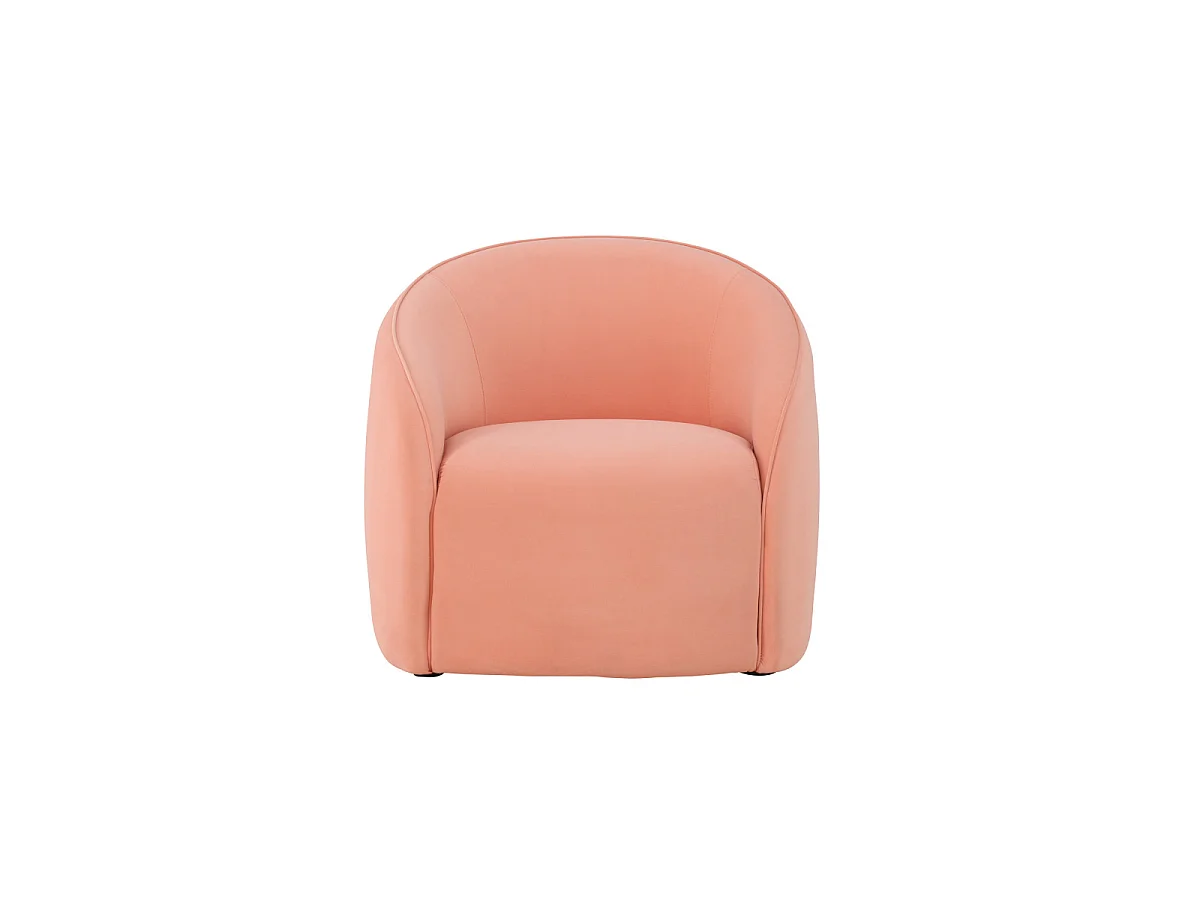 Fauteuil Design en Tissu "Neo" 79cm Pêche