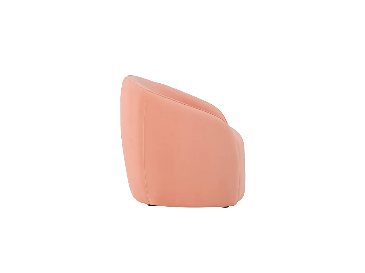 Fauteuil Design en Tissu "Neo" 79cm Pêche