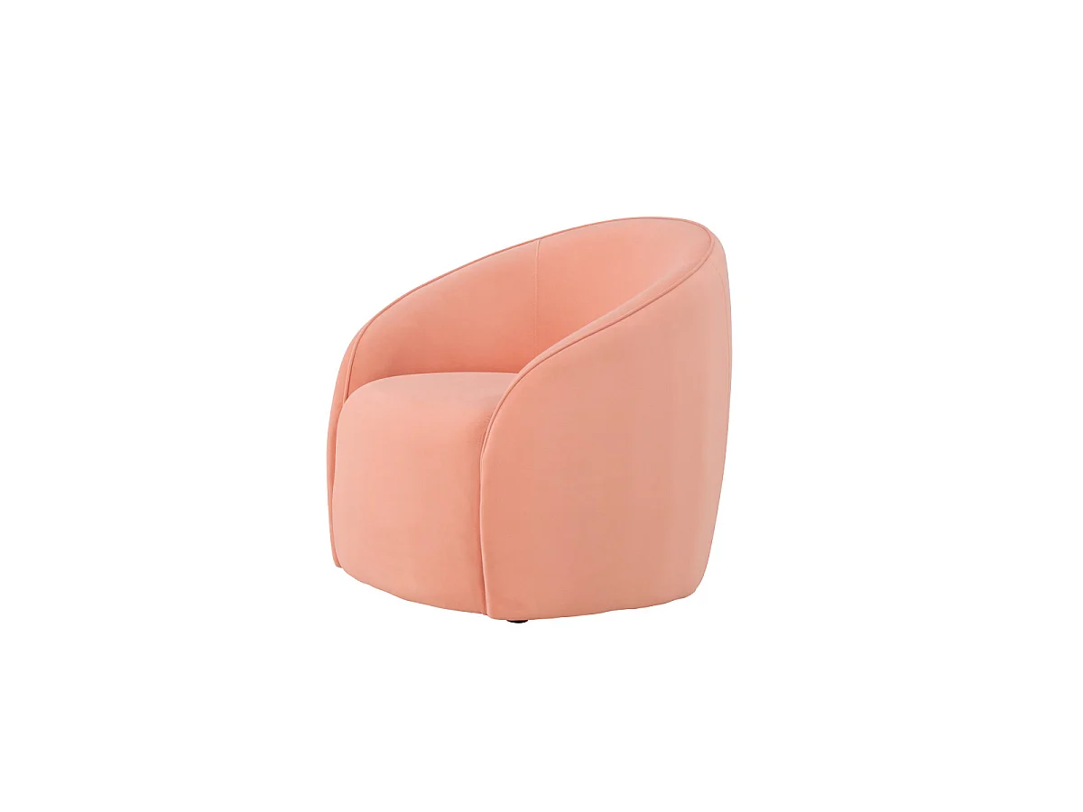 Fauteuil Design en Tissu "Neo" 79cm Pêche