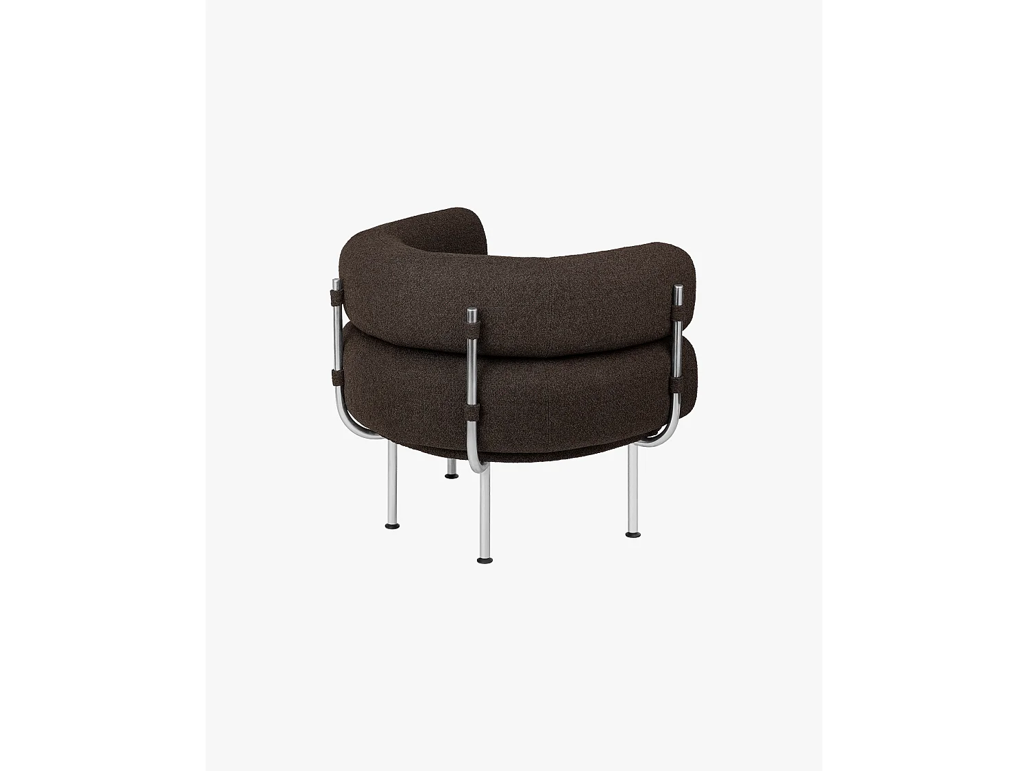 Fauteuil Ubi, fauteuil moderne enveloppant avec accoudoirs, assise fixe, fabriqué en Pologne