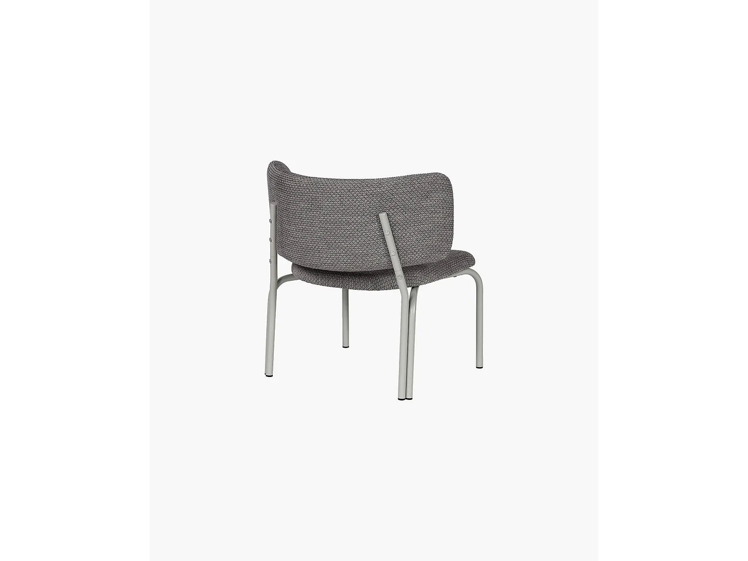 Kei Loungestoel - minimalistisch design, ergonomische loungestoel, Black & Grey Mélange
