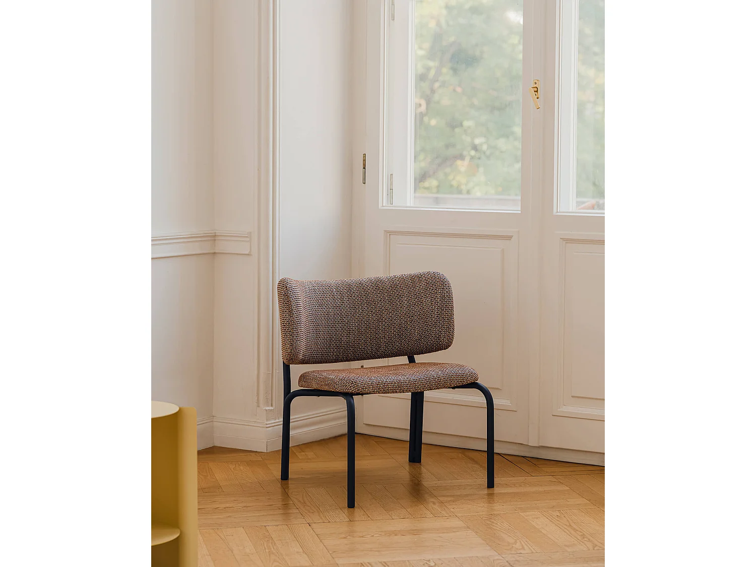 Kei Loungestoel - minimalistisch design, ergonomische loungestoel, Black & Grey Mélange