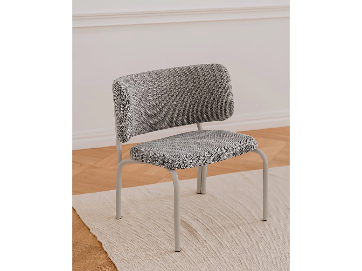 Kei Loungestoel - minimalistisch design, ergonomische loungestoel, Black & Grey Mélange