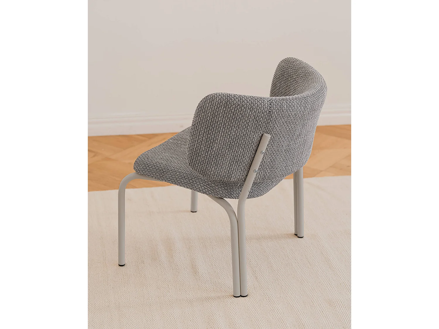 Kei Loungestoel - minimalistisch design, ergonomische loungestoel, Black & Grey Mélange