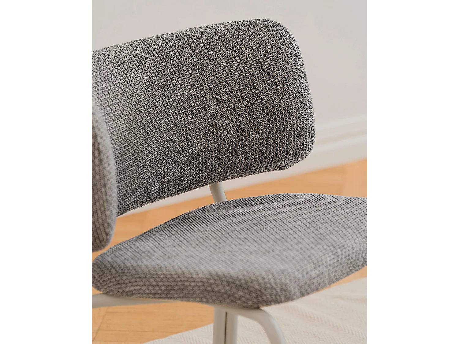 Kei Loungestoel - minimalistisch design, ergonomische loungestoel, Black & Grey Mélange
