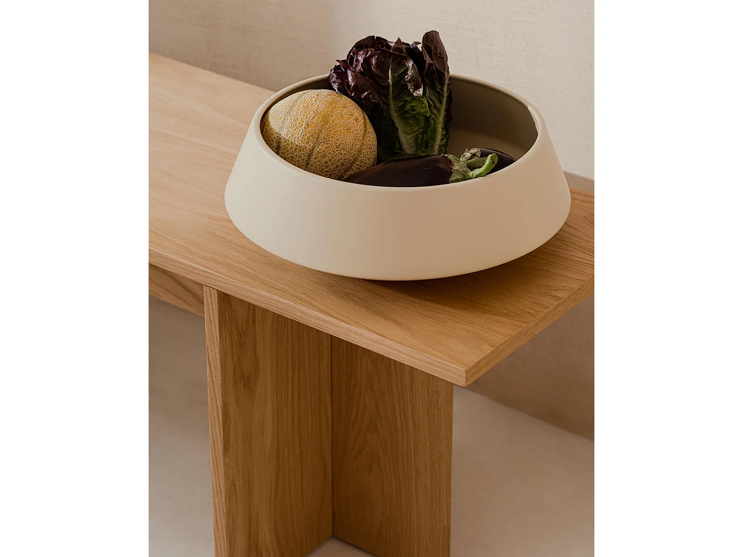 Banc Hett en placage de chêne, 170 cm - style minimaliste