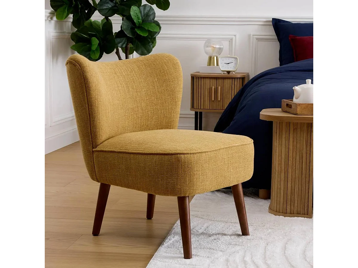 Fauteuil Design "Aera" 72cm Ocre