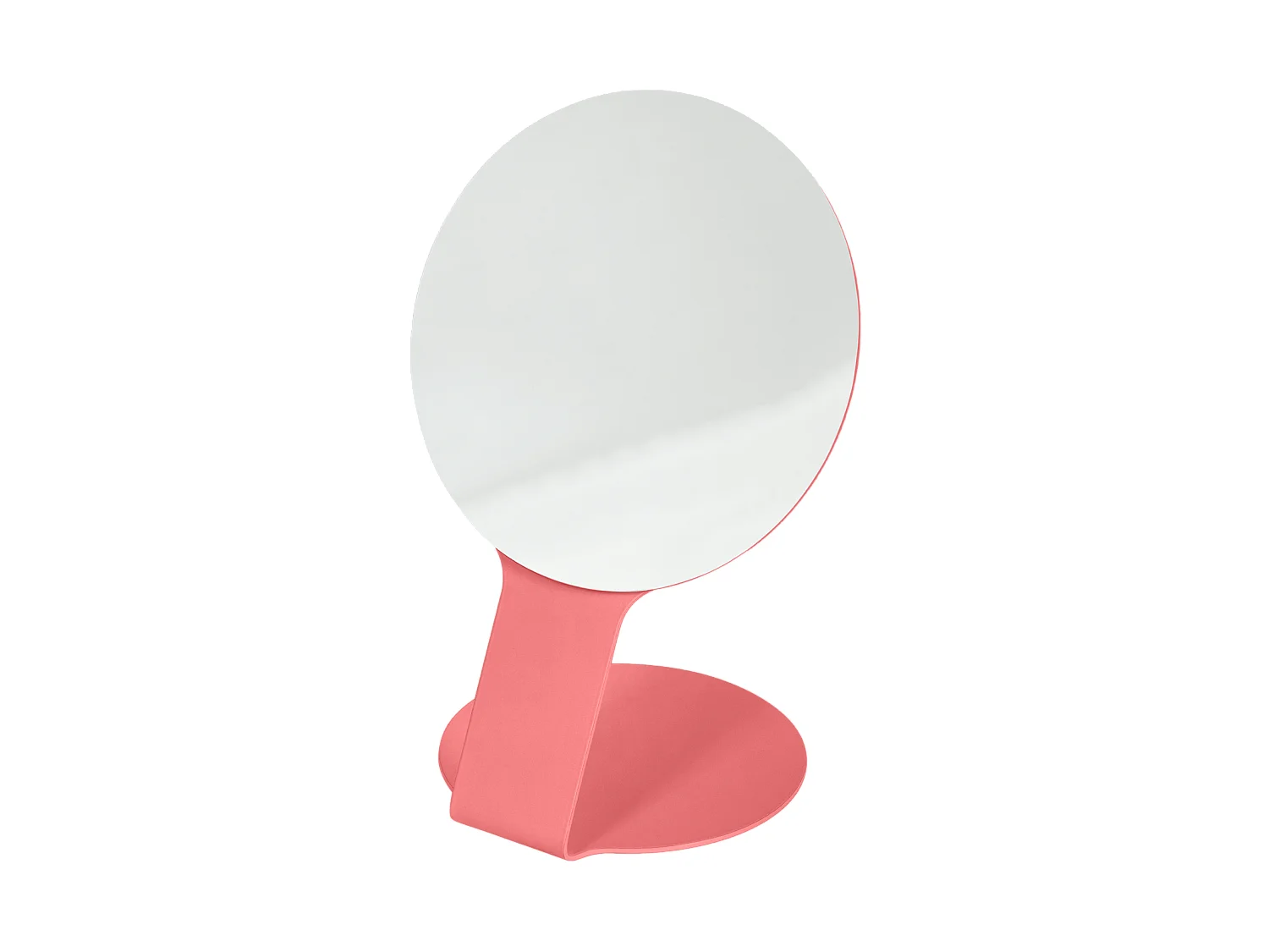 Miroir de table Feys - miroir de poche moderne en métal mat