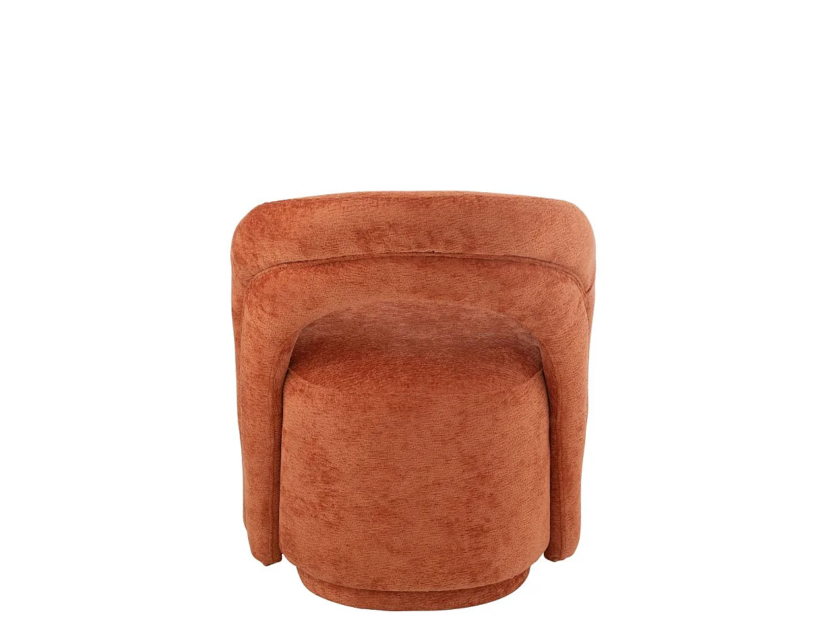 Fauteuil Design Arrondi "Anise" 80cm Orange Rouille