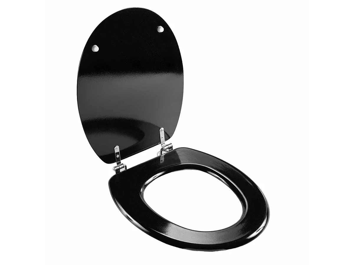 Abattant WC Imprimé "Aquamarbre" 47cm Noir & Or