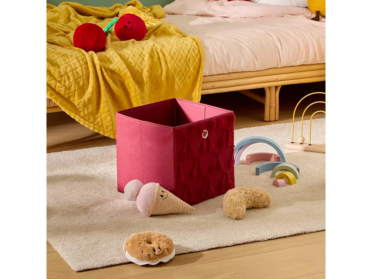 Boîte de Rangement Enfant "Fraci" 30x30cm Rouge
