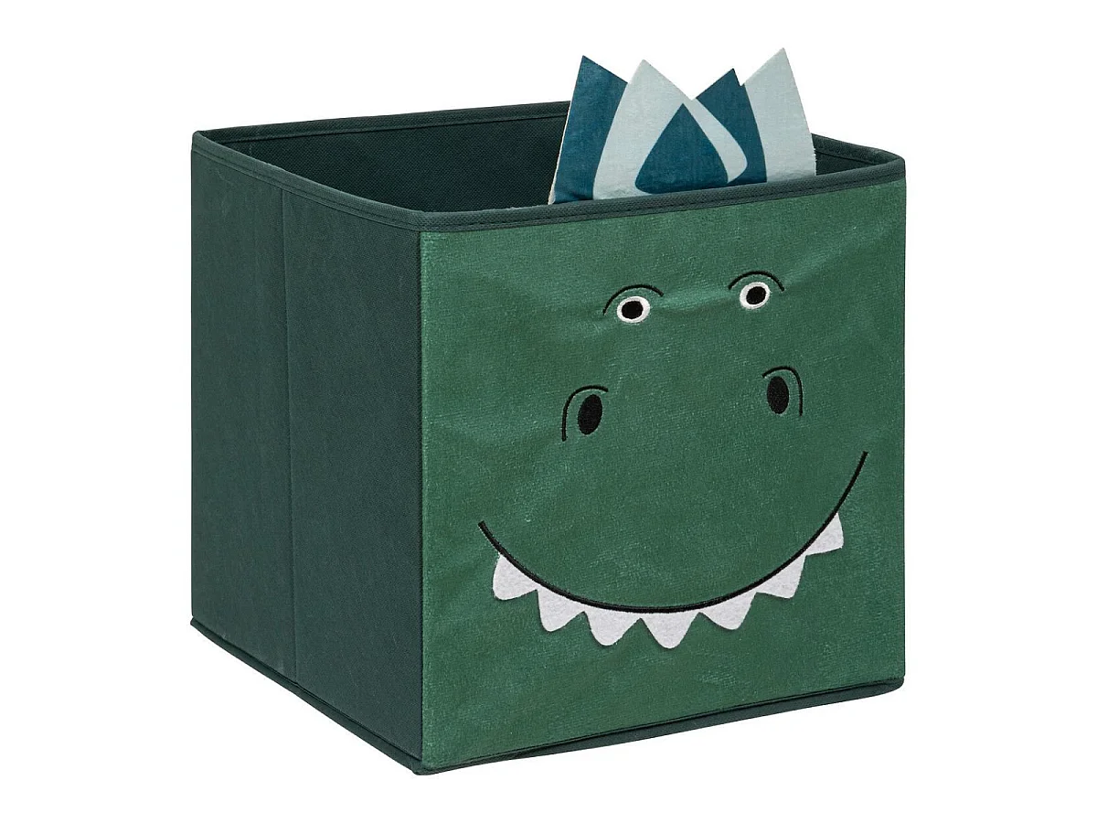 Boîte de Rangement Enfant "Dinosaure" 29cm Vert Foncé