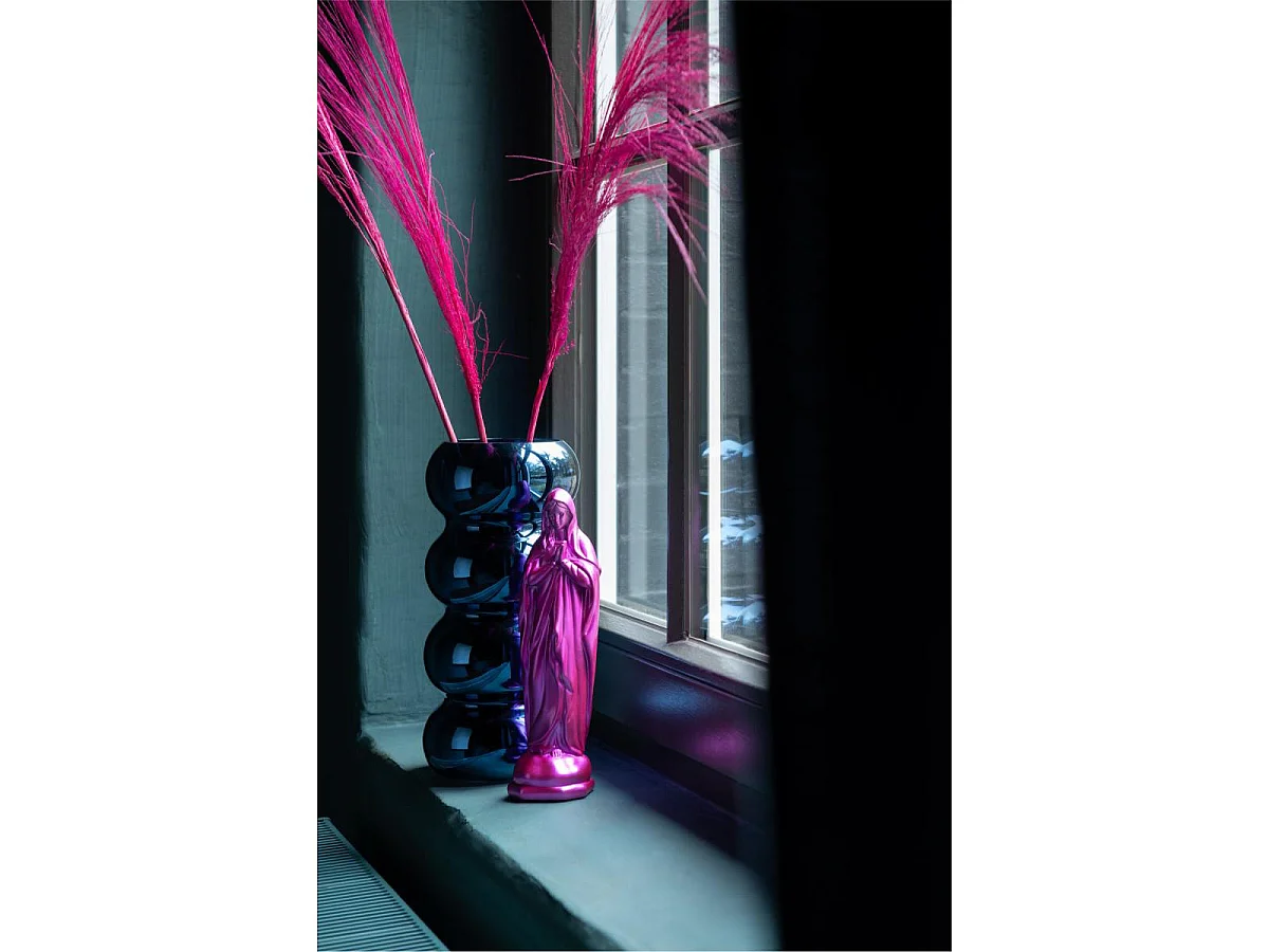 Vase Design Chenille "Cléa" 30cm Bleu