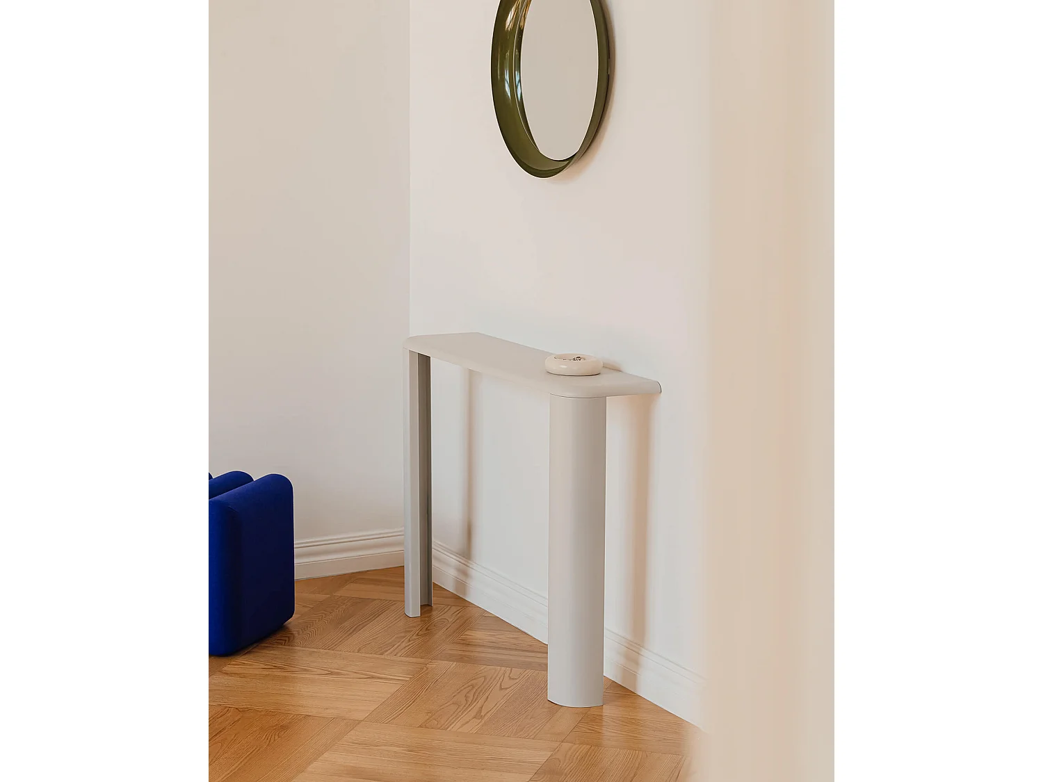 Table console Fli - plateau panneau de particules, structure métal