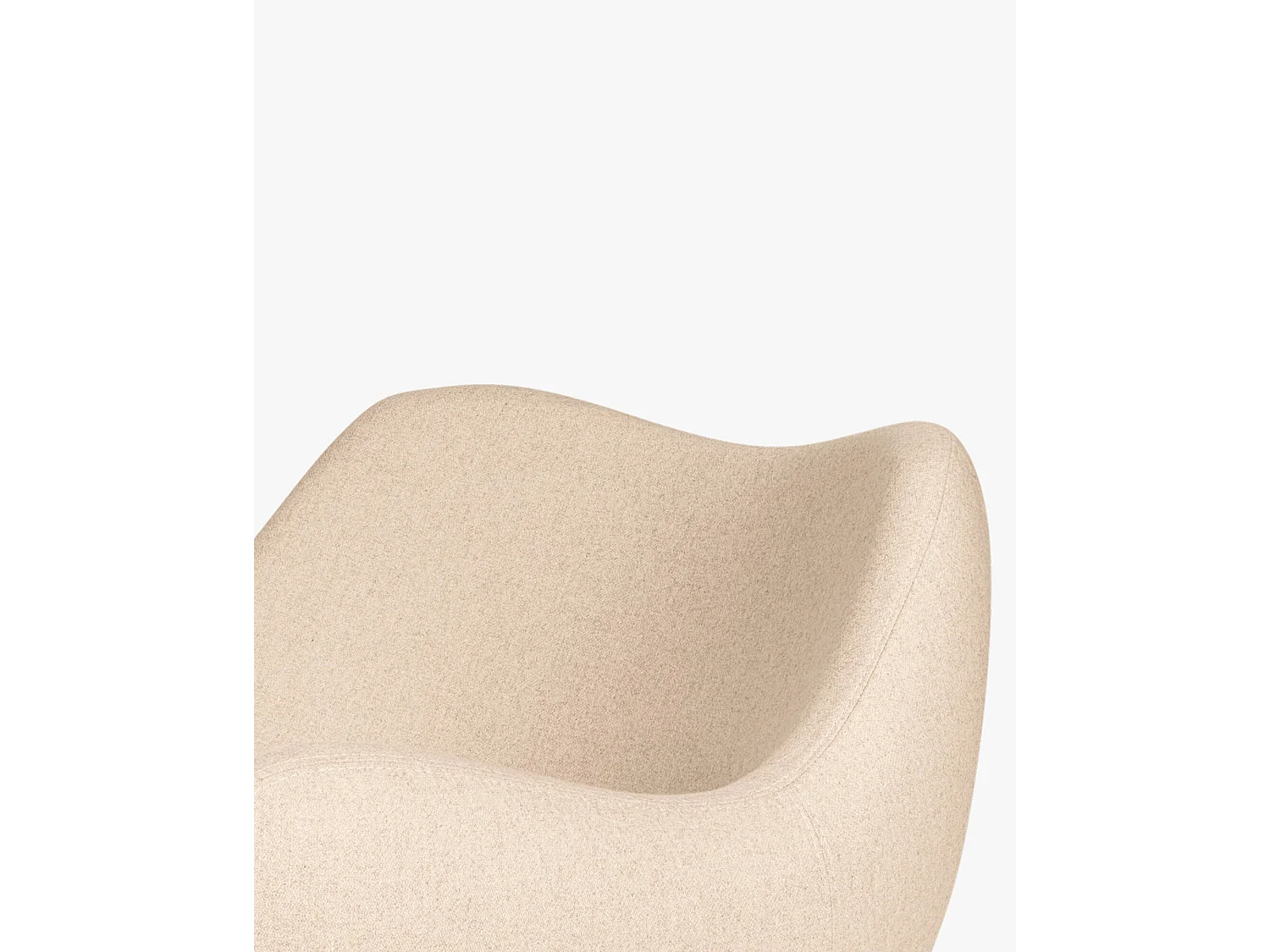 RM58 Fauteuil - heruitgave Roman Modzelewski, gewatteerde stoel met wollen bekleding