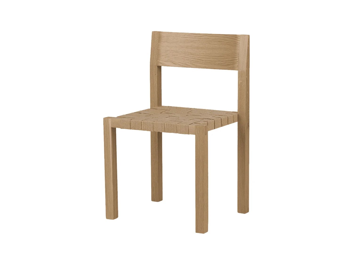 Toli Stuhl, minimalistischer Stuhl mit gewebter Jute- oder Baumwollsitzfläche, ohne Armlehnen, Höhe 80 cm