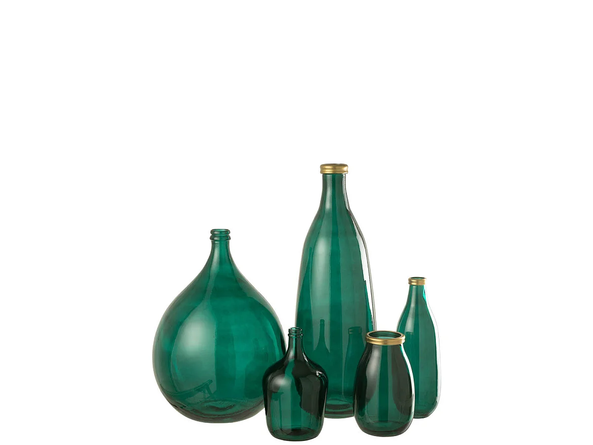 Vase Déco en Verre "Mandie" 28cm Vert