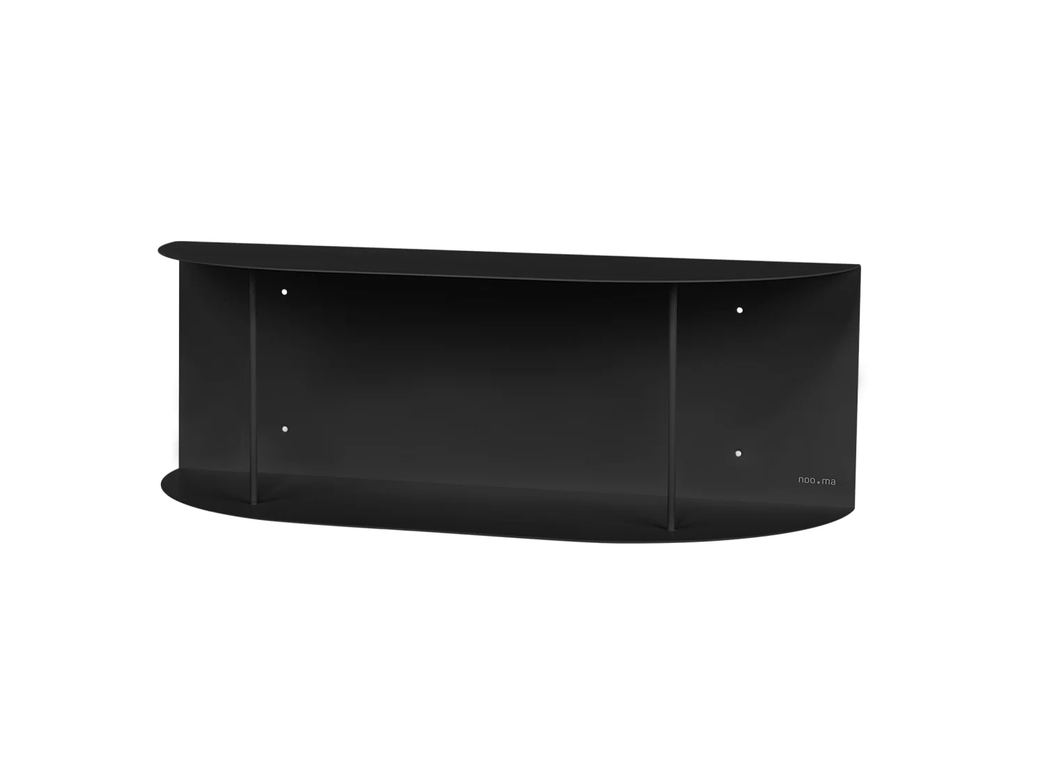 Lina Regalbrett kurz - Metallwandregal 60x24x20 cm, Vulcano Black