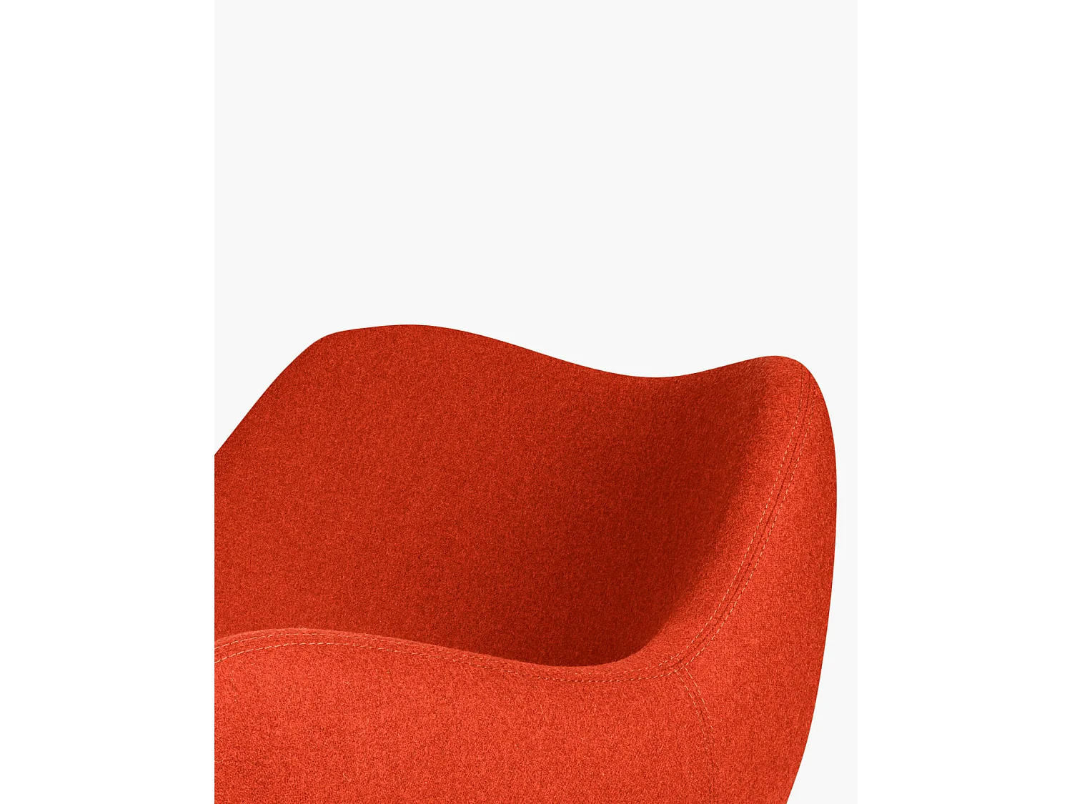 RM58 Fauteuil - heruitgave Roman Modzelewski, gewatteerde stoel met wollen bekleding
