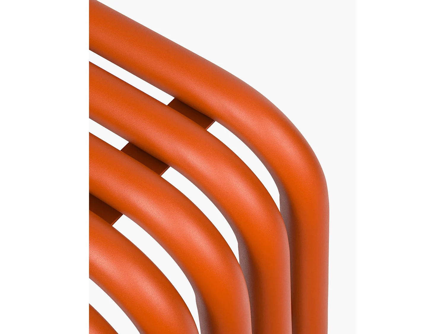 Tabouret Nokk contemporain en acier étanche orange 42,5 cm