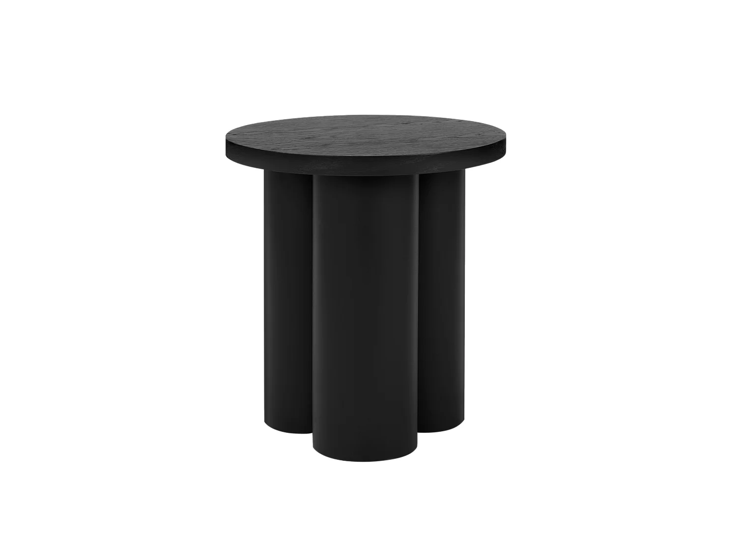 Tabouret Oly - placage bois et acier, noir, 38 x 42,50 cm