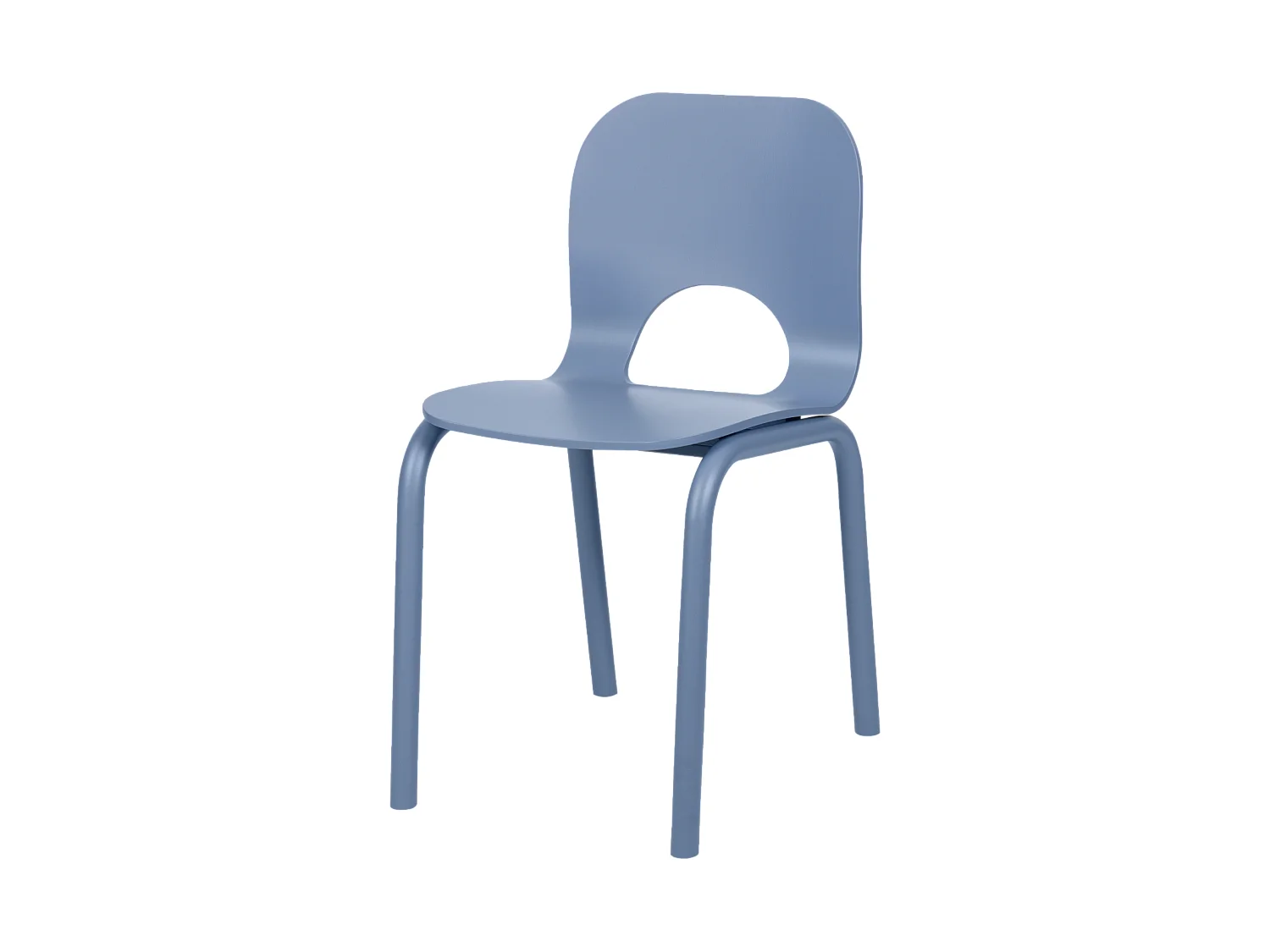 Atto stoel - moderne houten en metalen stoel, matte afwerking