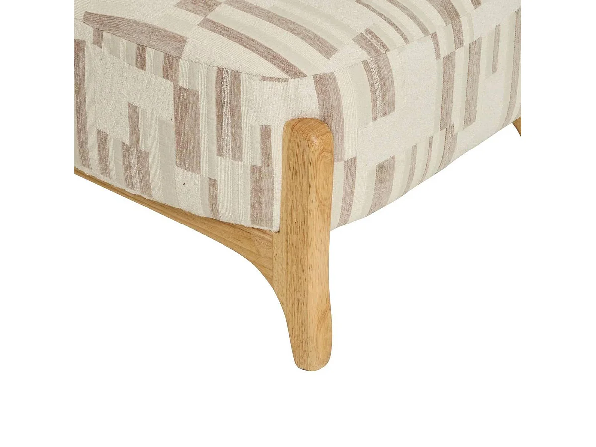 Fauteuil Chenille à Motifs "Calix" 72cm Blanc