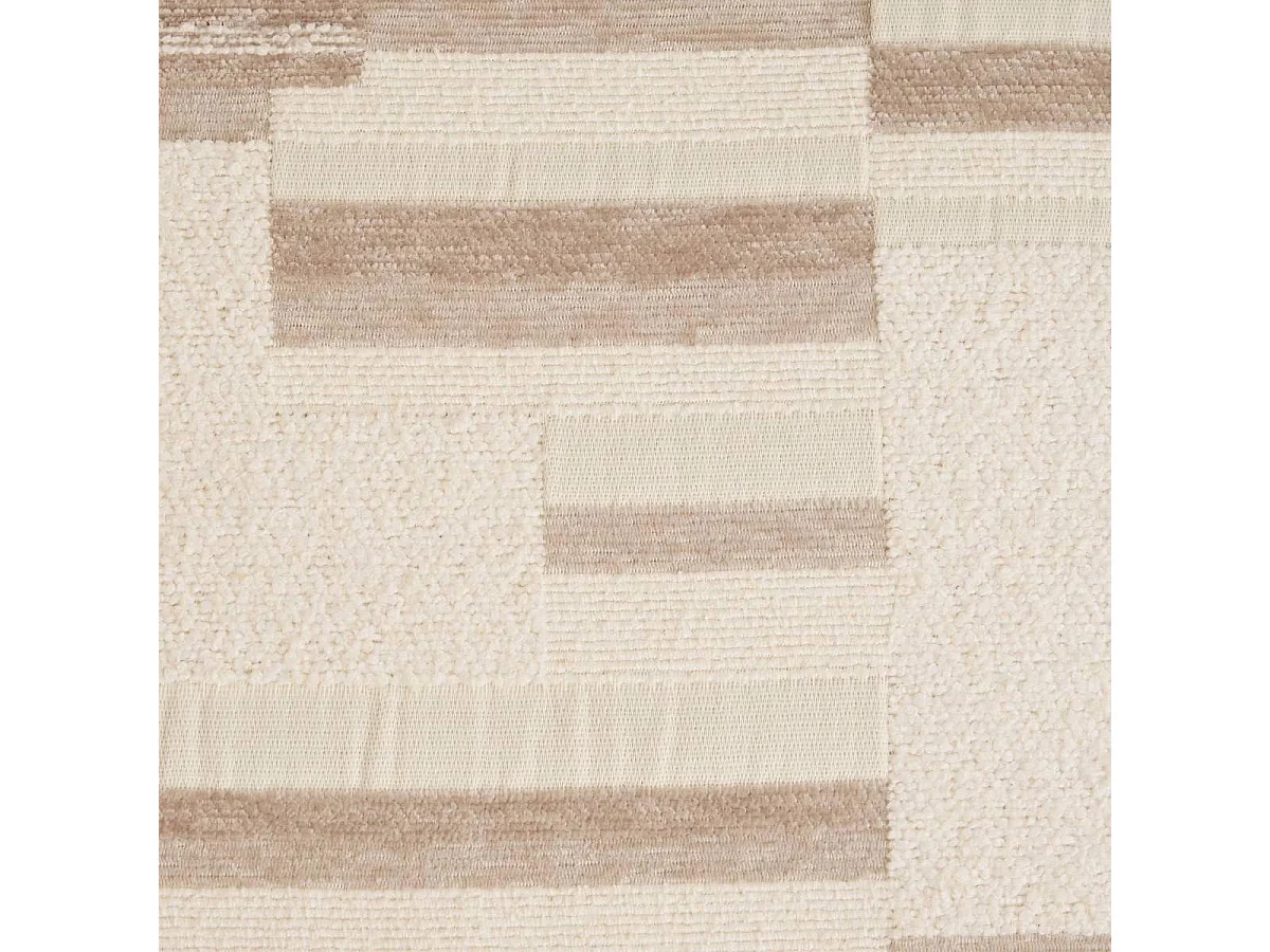 Fauteuil Chenille à Motifs "Calix" 72cm Blanc