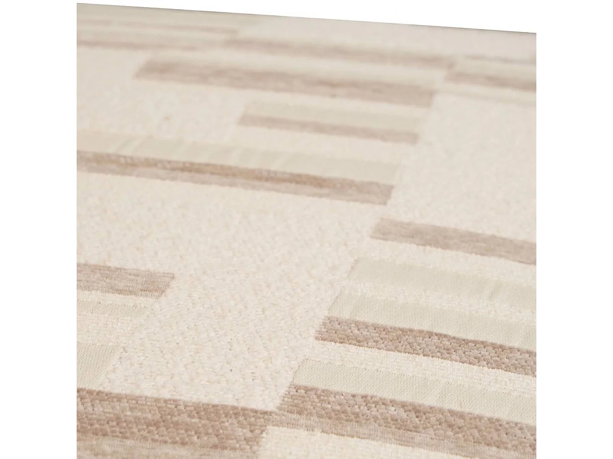 Fauteuil Chenille à Motifs "Calix" 72cm Blanc