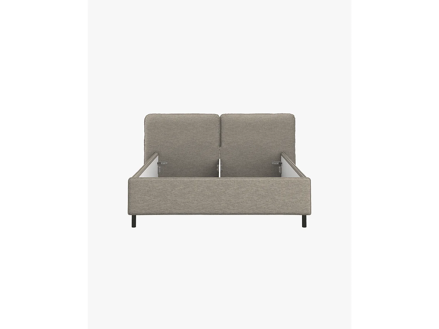 noo.ma Polsterbett mit Stauraum 217x95 cm, leuchtend braun