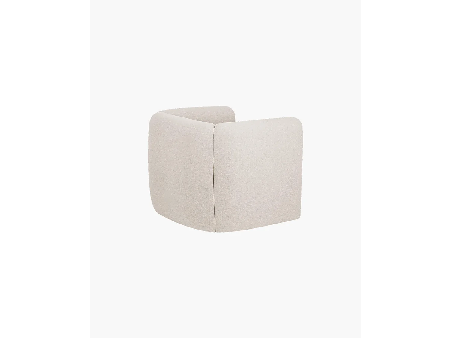 Poltrona Flom moderne en velour Cloud Beige